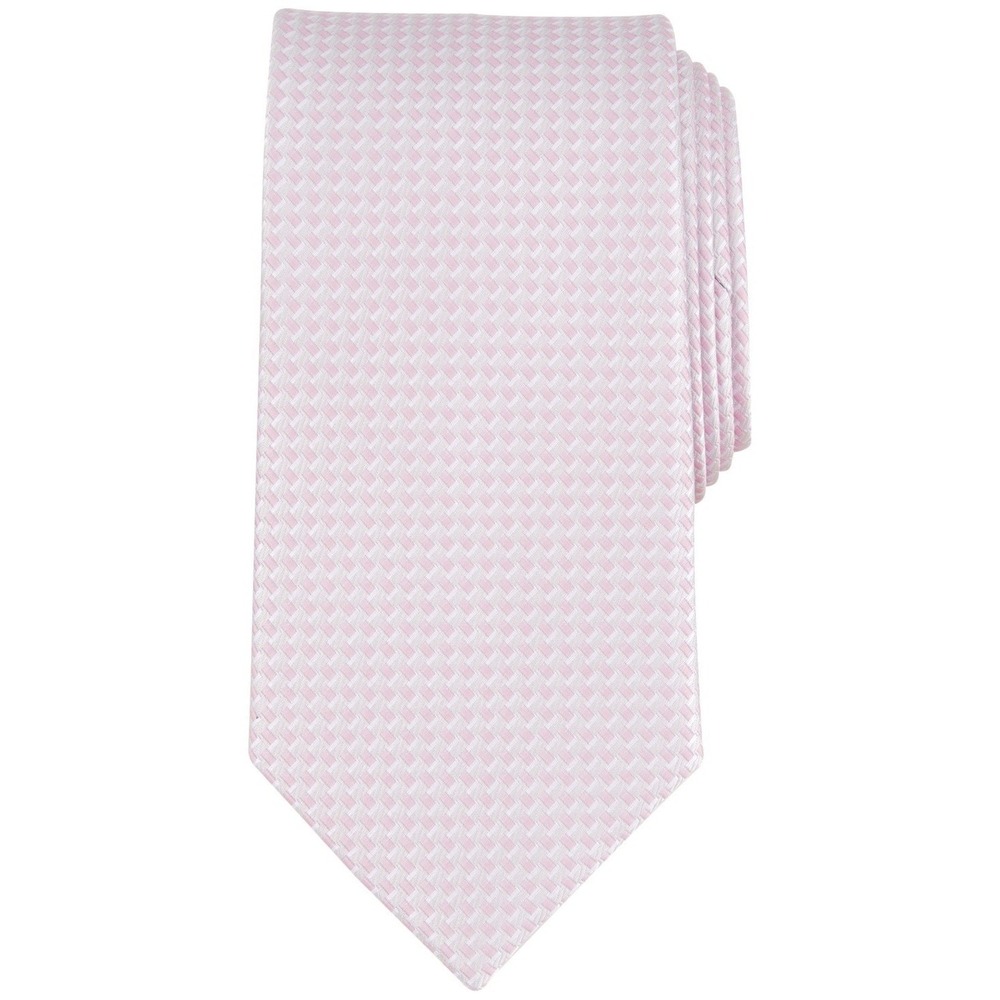 Michael Kors Mens Tie One Size Pink Exeter Mini Pattern‎ Silk Blend Necktie NWT